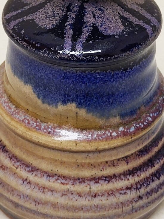 Vintage 70s Stoneware Studio Pottery Incense Holder Bud Vase  Vintage Studio Pottery Art Vase Candle Holder Incense Oil Vessel Signed 70s US